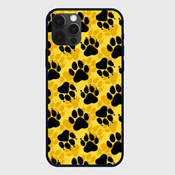 Чехол для iPhone 12 Pro Dogs paws, цвет: 3D-черный