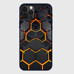 Чехол для iPhone 12 Pro Нано соты шестиугольник, цвет: 3D-черный