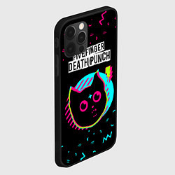 Чехол для iPhone 12 Pro Five Finger Death Punch - rock star cat, цвет: 3D-черный — фото 2