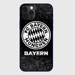 Чехол для iPhone 12 Pro Bayern с потертостями на темном фоне, цвет: 3D-черный