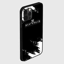 Чехол для iPhone 12 Pro New world штрихи красок, цвет: 3D-черный — фото 2