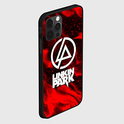 Чехол для iPhone 12 Pro Linkin park красный огонь, цвет: 3D-черный — фото 2