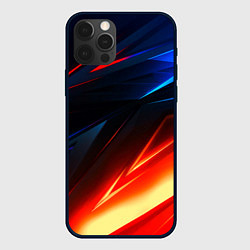 Чехол iPhone 12 Pro Geometry stripes neon steel