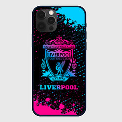Чехол для iPhone 12 Pro Liverpool - neon gradient, цвет: 3D-черный