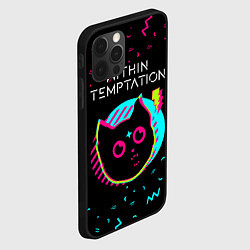 Чехол для iPhone 12 Pro Within Temptation - rock star cat, цвет: 3D-черный — фото 2