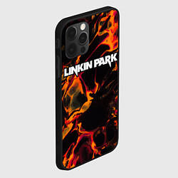 Чехол для iPhone 12 Pro Linkin Park red lava, цвет: 3D-черный — фото 2