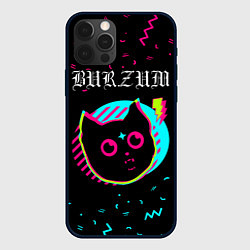 Чехол для iPhone 12 Pro Burzum - rock star cat, цвет: 3D-черный