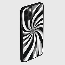 Чехол для iPhone 12 Pro Оптическое путешествие, цвет: 3D-черный — фото 2