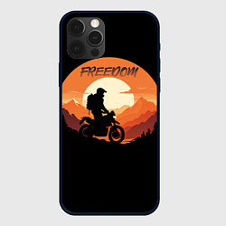 Чехол для iPhone 12 Pro Мотоцикл - это свобода, цвет: 3D-черный