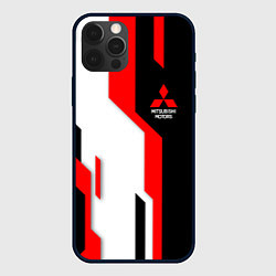 Чехол для iPhone 12 Pro Mitsubishi red uniform, цвет: 3D-черный