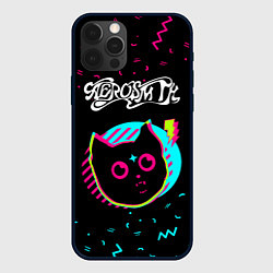 Чехол для iPhone 12 Pro Aerosmith - rock star cat, цвет: 3D-черный