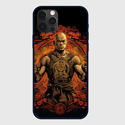 Чехол для iPhone 12 Pro Муай тай огненный боец, цвет: 3D-черный
