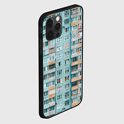 Чехол для iPhone 12 Pro Хрущёвка в голубых тонах, цвет: 3D-черный — фото 2