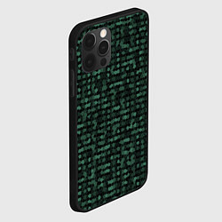 Чехол для iPhone 12 Pro Мозаика тёмно-зелёный, цвет: 3D-черный — фото 2