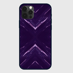 Чехол для iPhone 12 Pro Космические треугольники икс, цвет: 3D-черный
