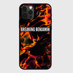 Чехол для iPhone 12 Pro Breaking Benjamin red lava, цвет: 3D-черный