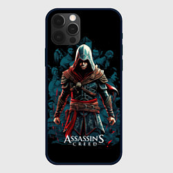 Чехол iPhone 12 Pro Assassins creed черный фон