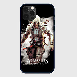 Чехол для iPhone 12 Pro Assassins creed белая пыль, цвет: 3D-черный