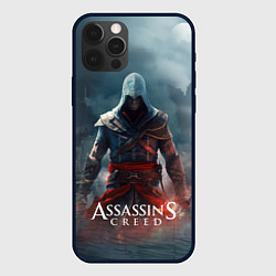 Чехол для iPhone 12 Pro Assassins creed ночной город, цвет: 3D-черный