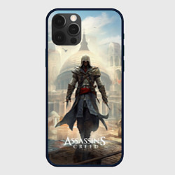 Чехол для iPhone 12 Pro Assassins creed большой город, цвет: 3D-черный