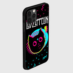 Чехол для iPhone 12 Pro Led Zeppelin - rock star cat, цвет: 3D-черный — фото 2