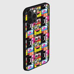 Чехол для iPhone 12 Pro Цветные аудиокассеты, цвет: 3D-черный — фото 2