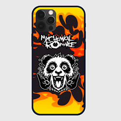 Чехол для iPhone 12 Pro My Chemical Romance рок панда и огонь, цвет: 3D-черный