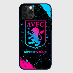 Чехол iPhone 12 Pro Aston Villa - neon gradient