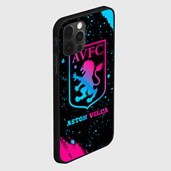 Чехол для iPhone 12 Pro Aston Villa - neon gradient, цвет: 3D-черный — фото 2