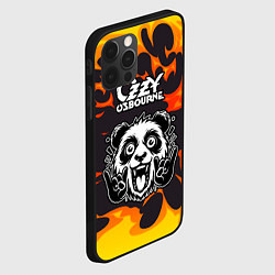 Чехол для iPhone 12 Pro Ozzy Osbourne рок панда и огонь, цвет: 3D-черный — фото 2