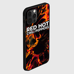 Чехол для iPhone 12 Pro Red Hot Chili Peppers red lava, цвет: 3D-черный — фото 2