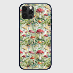Чехол iPhone 12 Pro Дикие грибы лесные мухоморы