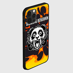Чехол для iPhone 12 Pro Breaking Benjamin рок панда и огонь, цвет: 3D-черный — фото 2