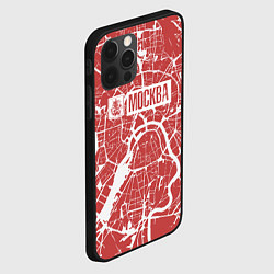 Чехол для iPhone 12 Pro Красная карта Москвы, цвет: 3D-черный — фото 2