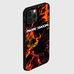 Чехол для iPhone 12 Pro Imagine Dragons red lava, цвет: 3D-черный — фото 2
