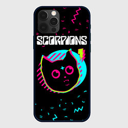 Чехол для iPhone 12 Pro Scorpions - rock star cat, цвет: 3D-черный