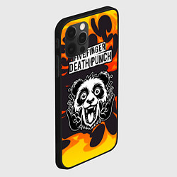 Чехол для iPhone 12 Pro Five Finger Death Punch рок панда и огонь, цвет: 3D-черный — фото 2