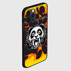 Чехол для iPhone 12 Pro Joy Division рок панда и огонь, цвет: 3D-черный — фото 2