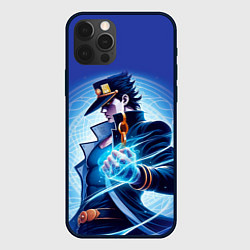 Чехол для iPhone 12 Pro Jotaro Kujo - neon glow fantasy, цвет: 3D-черный