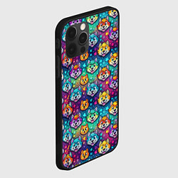 Чехол для iPhone 12 Pro Furry color anime animal faces, цвет: 3D-черный — фото 2