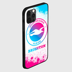 Чехол для iPhone 12 Pro Brighton neon gradient style, цвет: 3D-черный — фото 2