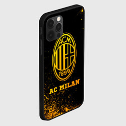 Чехол для iPhone 12 Pro AC Milan - gold gradient, цвет: 3D-черный — фото 2