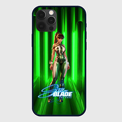 Чехол для iPhone 12 Pro Stellar Blade green Eve, цвет: 3D-черный