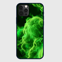 Чехол iPhone 12 Pro Зелёный густой дым - inferno green