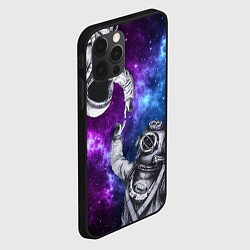Чехол для iPhone 12 Pro Сотворение космонавт и водолаз, цвет: 3D-черный — фото 2