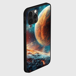Чехол для iPhone 12 Pro Космос и планета, цвет: 3D-черный — фото 2