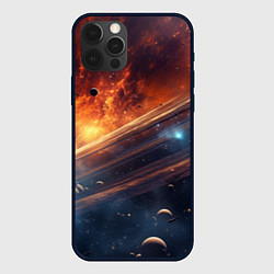 Чехол для iPhone 12 Pro Млечный путь космос, цвет: 3D-черный