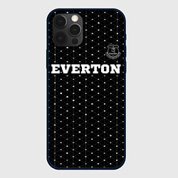 Чехол iPhone 12 Pro Everton sport на темном фоне посередине