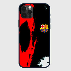 Чехол для iPhone 12 Pro Barcelona fc краски спорт, цвет: 3D-черный