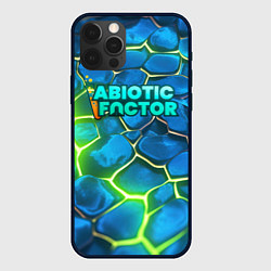 Чехол iPhone 12 Pro Abiotic Factor logo bright neon